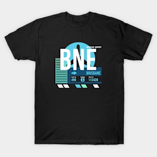 Brisbane (BNE) Airport Code Baggage Tag T-Shirt